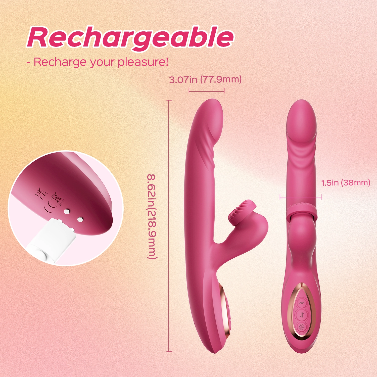 Vortex - Thrusting G-Spot & Rotating Clitoral Vibrator Dual Stimulator