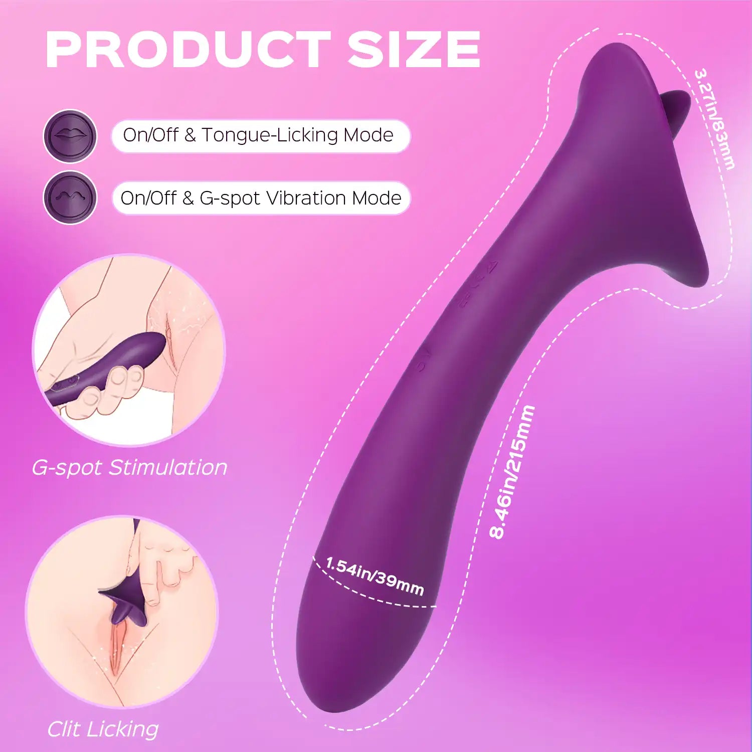 Adele - Dual Ended Flickering Tongue Vibrator