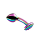 Bud Love - Rainbow Curved Metal Gem Butt Plug